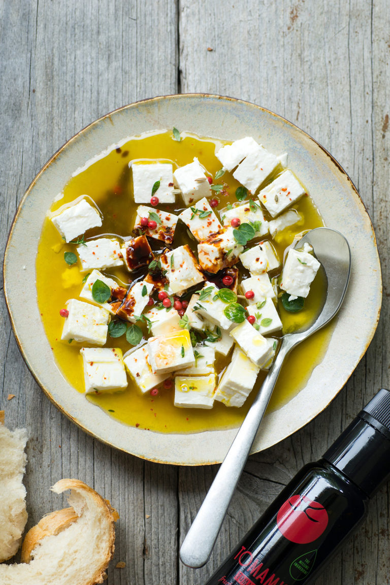 Teaser Marinated Feta with Tomami Tomato