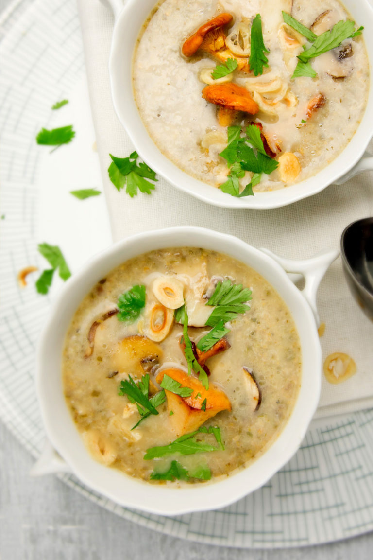 Teaser Pilzsuppe mit Haselnüssen