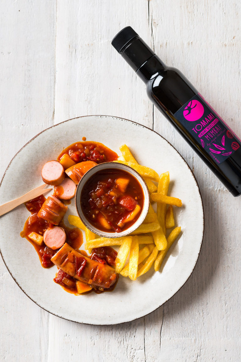 Teaser Currywurst „Tomami“ mit schneller Mangosauce