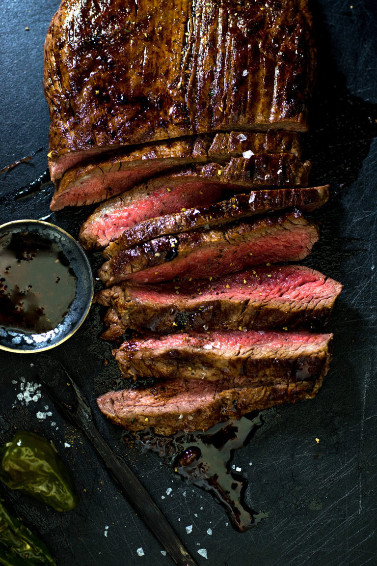 Teaser Flanksteak mit Honig-Balsamico-Glasur