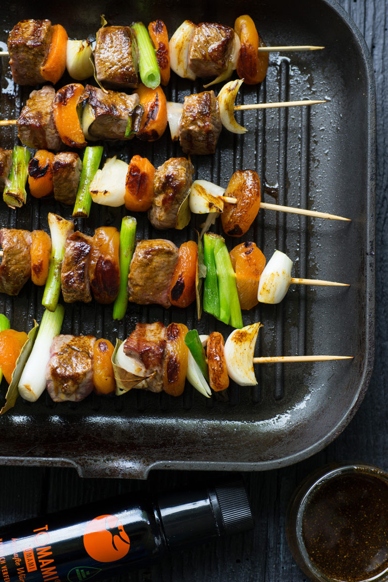 Teaser Lamb Skewers with Tomami Glaze