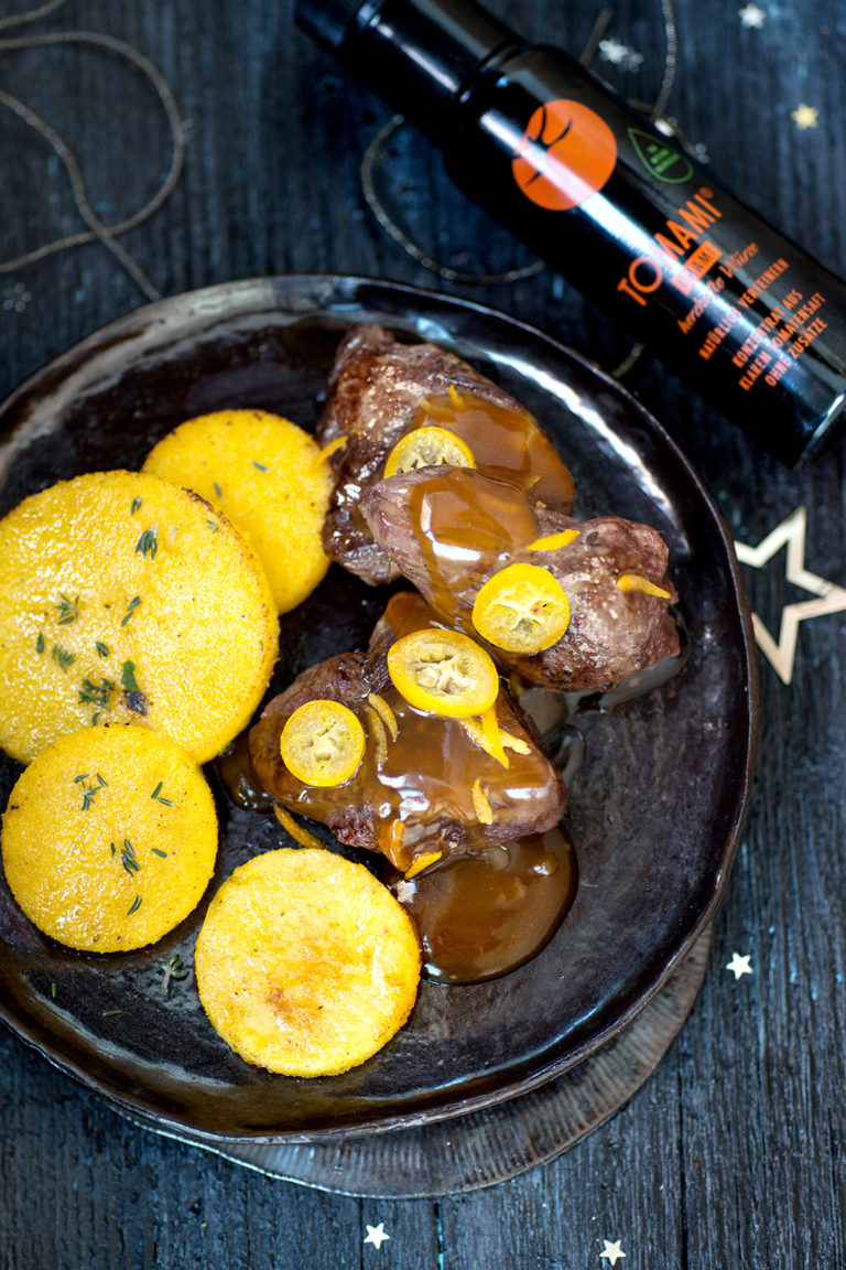 Teaser Venison medallions with Kumquats