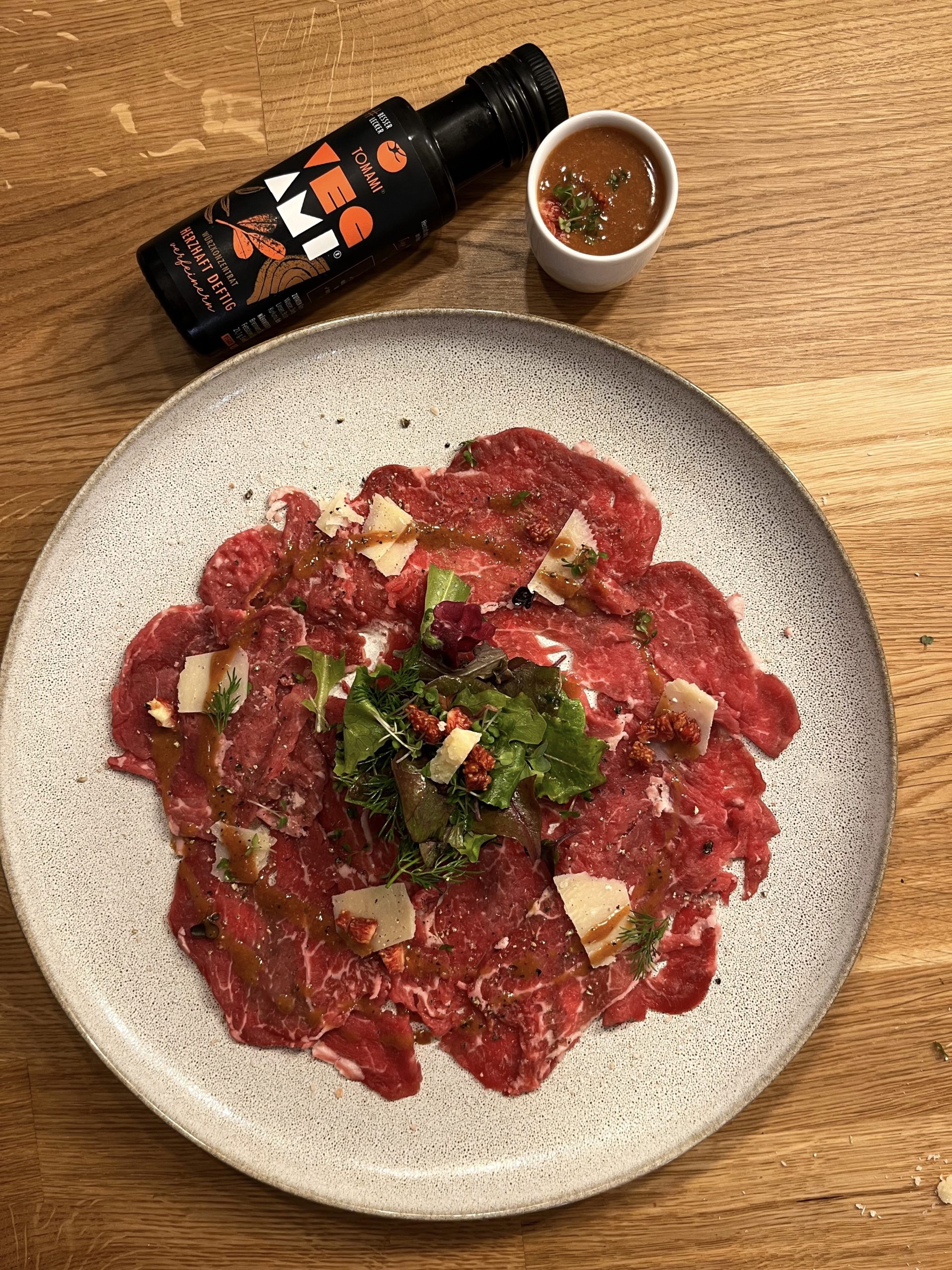 Carpaccio mit Huber Balsamico Feigen Dressing