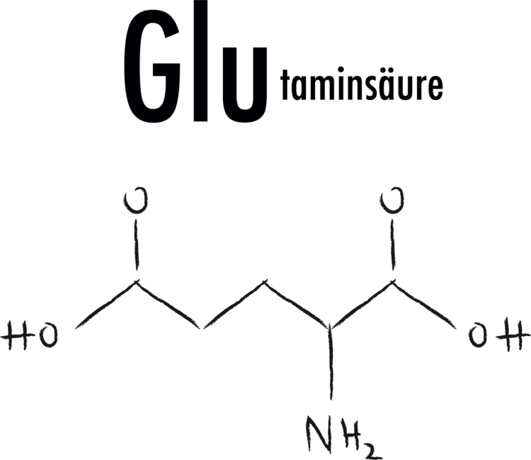 Glutaminsäure (Glu) ist Umamigeschmack
