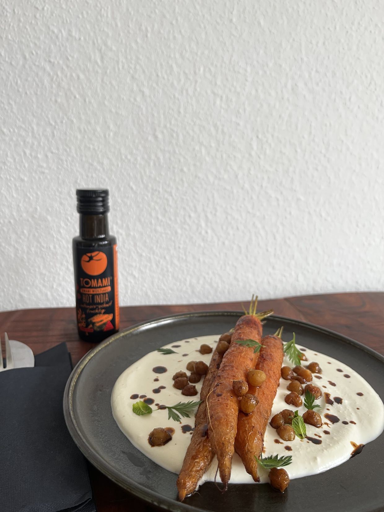 Sweet carrots with feta cream cheese