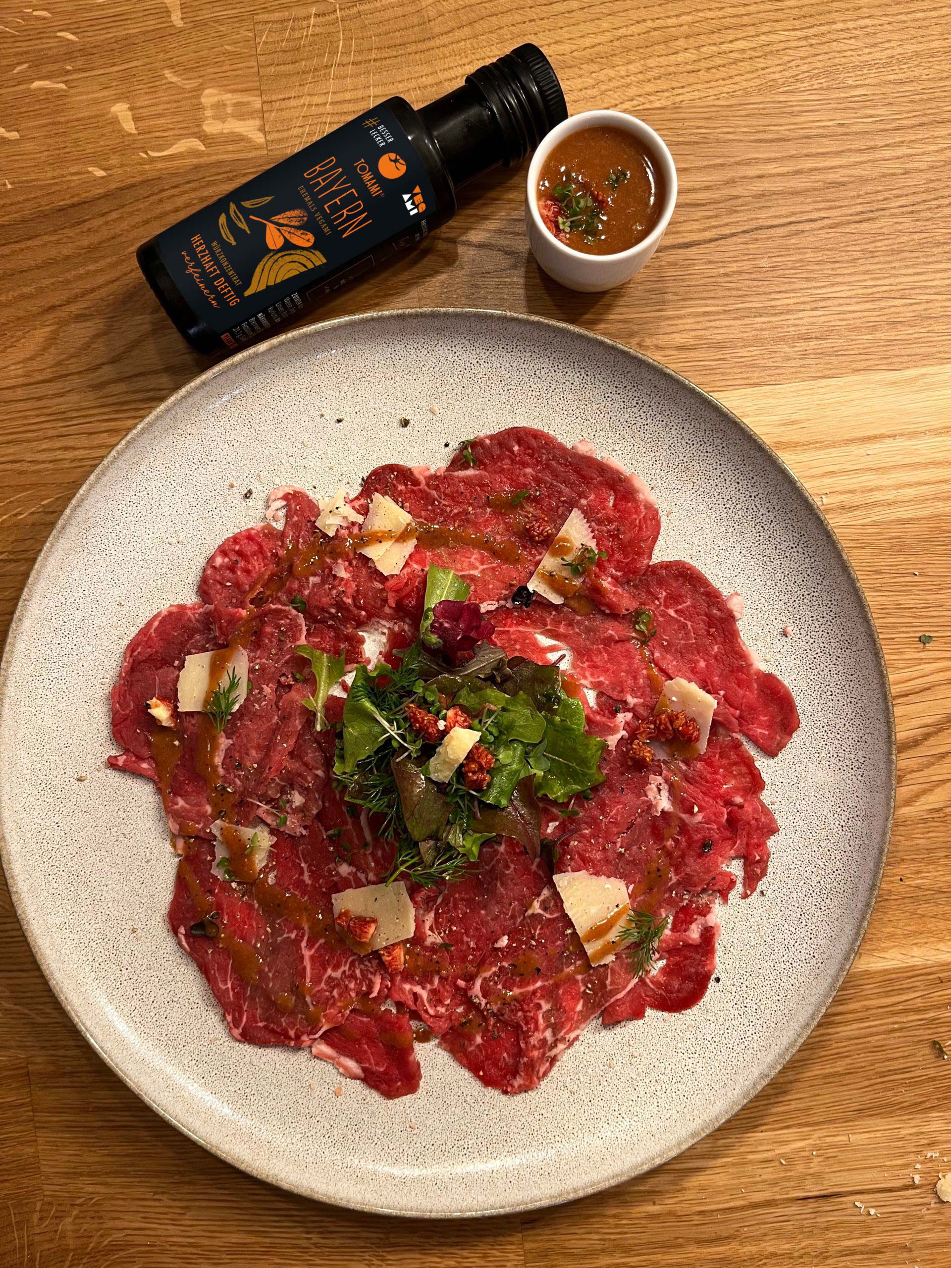 Carpaccio mit Huber Balsamico-Feigen-Dressing